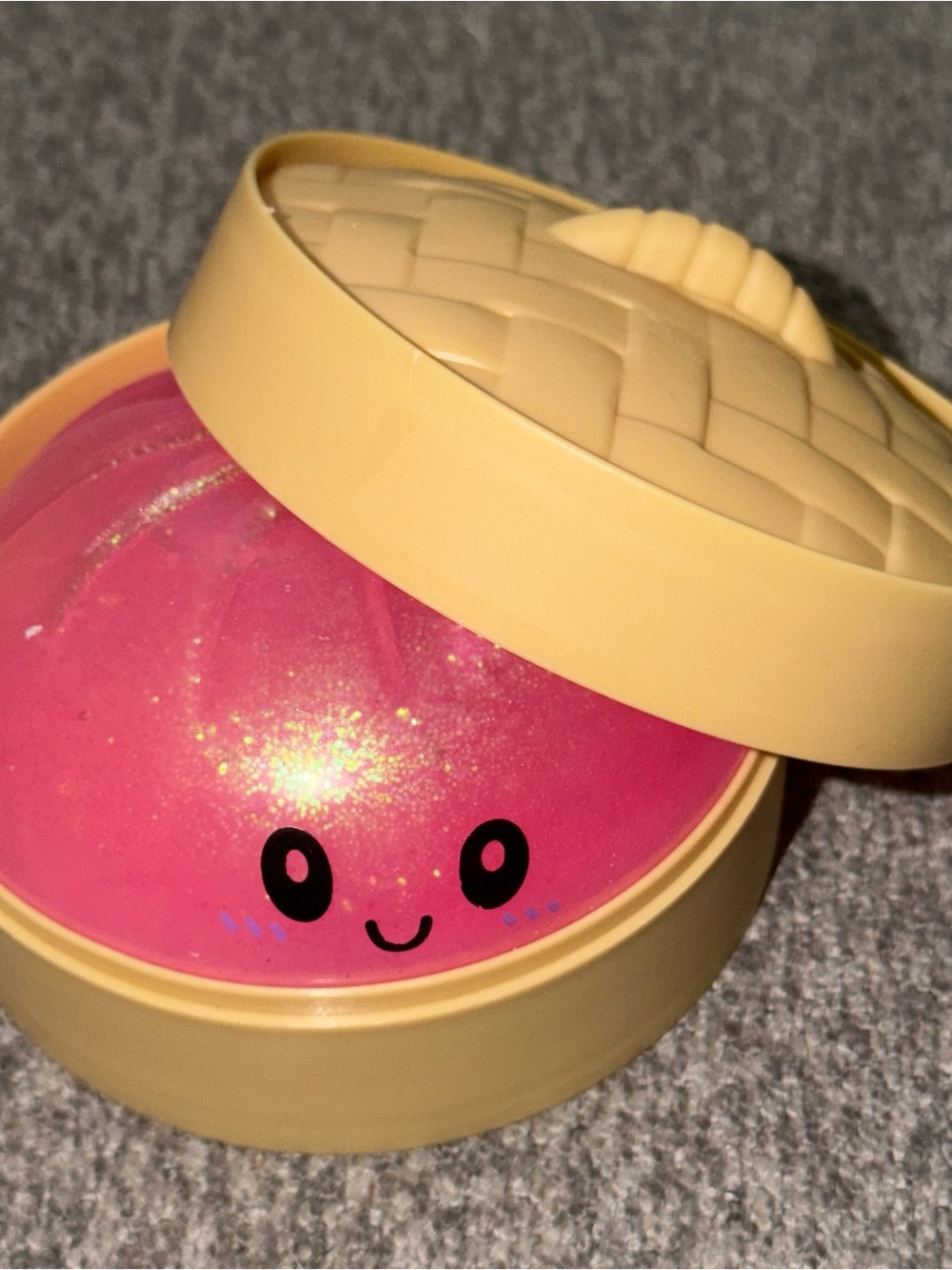 Crazy Fun Pink Glitter Dumpling Squishy Fidget Toy